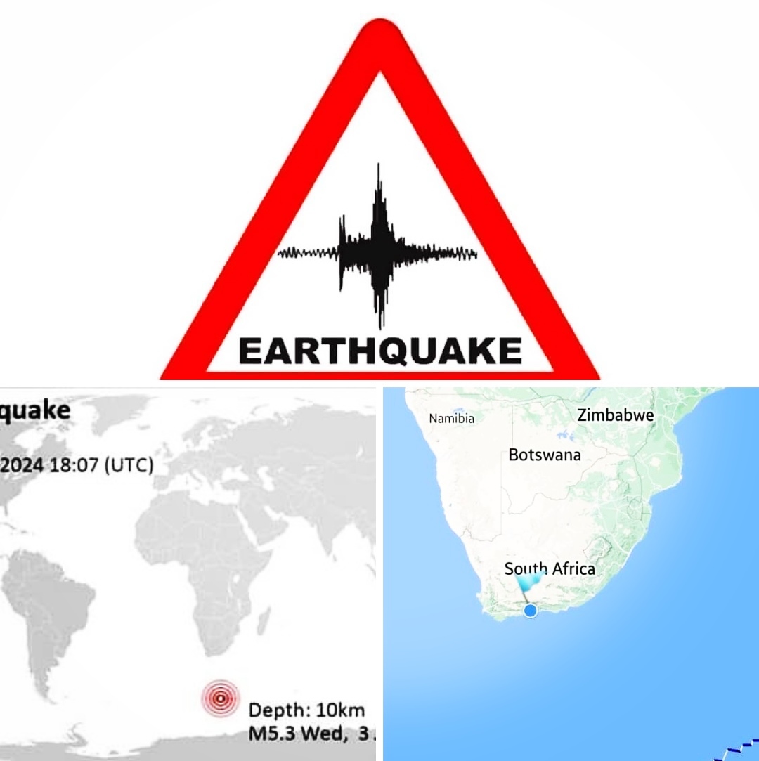 Underwater earthquake in SA