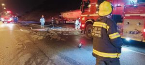 Gas tanker on fire, motorists urged to avoid the N12 Comaro Road