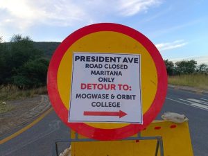 Collapsed culvert on road leading to Pilanesberg Airport