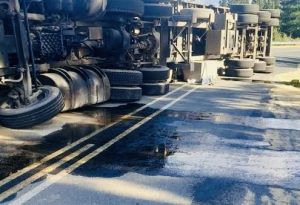 Diesel spill on the R321