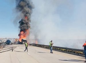 Fuel/ Diesel spill near Ogies, following an accident