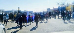 Violent clash between protesters in Kliptown and the police