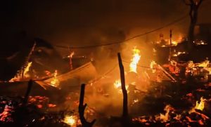 Families left homeless following a fire at Wiggins on Saturday evening 