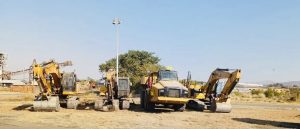 Police seized 4 excavators and a dump truck valued at R5 million