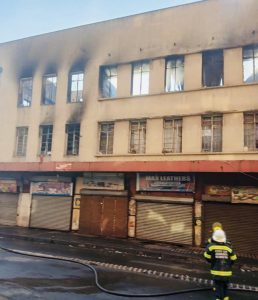 A fire ripped through the second floor of a building in town