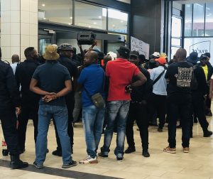 Workers of the City picketing in Newtown, Joburg